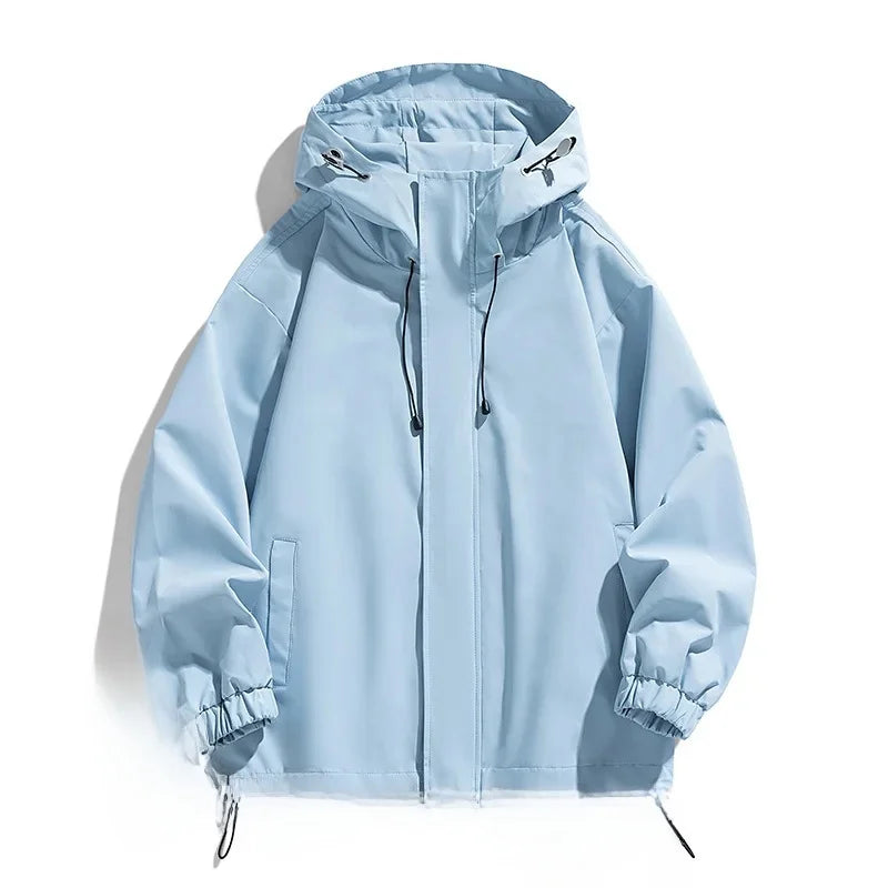 Men's Hooded Half Zip Windbreaker Jacket