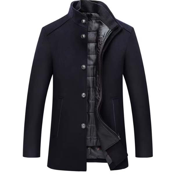 Men's Layered Stand Collar Coat