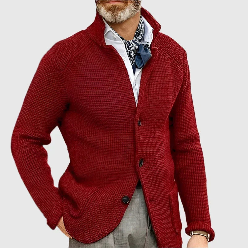 Men's Slim-Fit Button-Up Knitted Cardigan