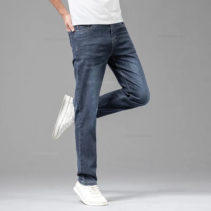 Men's Straight Leg Classic Denim Jeans