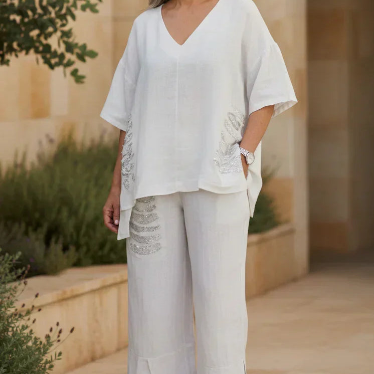 Women's Classic Ivory Two Piece Set