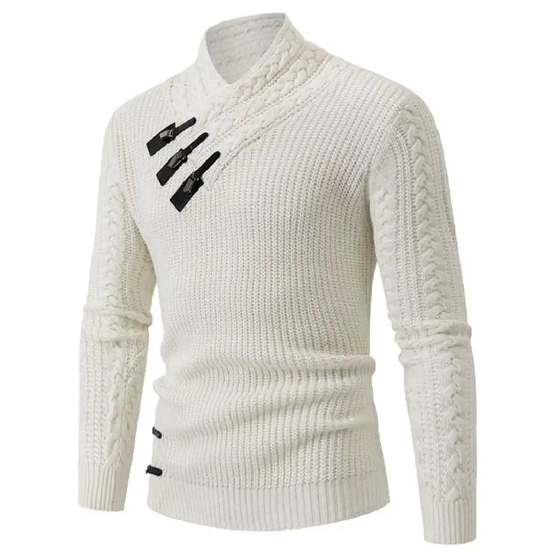 Men's Cable Knit Turtleneck Sweater