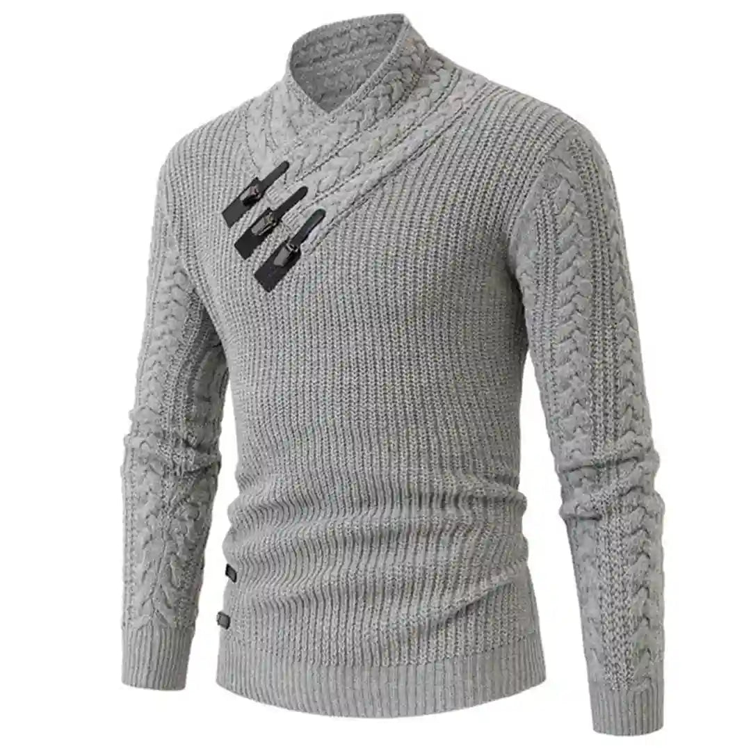 Men's Cable Knit Turtleneck Sweater