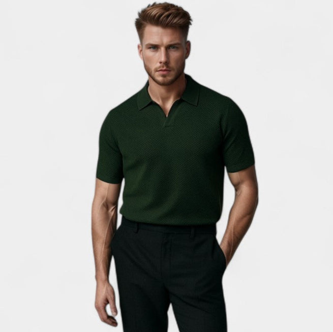 Buttonless Cotton Polo - Riviera Chic