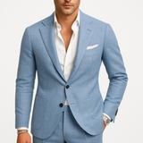 Men's Elegant Green Spring Tailored Two Piece Set