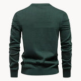 Men's Slim Fit Knitted Cotton Blend Sweater