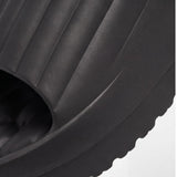 Women's Ribbed Strap EVA Platform Slide Sandals