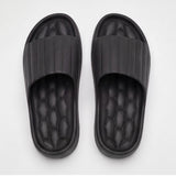 Women's Ribbed Strap EVA Platform Slide Sandals