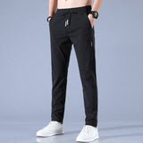 Men's Slim-Fit Jogging Trousers with Zip Pockets