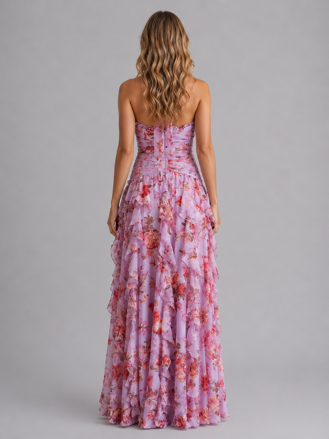 Women's Floral Halter Maxi Dress
