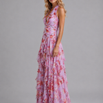 Women's Floral Halter Maxi Dress