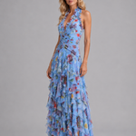 Women's Floral Halter Maxi Dress