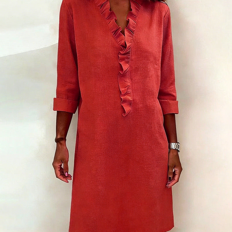 Women's Navy Cotton Spring Dress