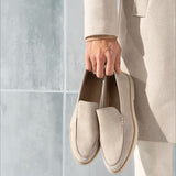 Men's Suede Loafers with Minimalist Design