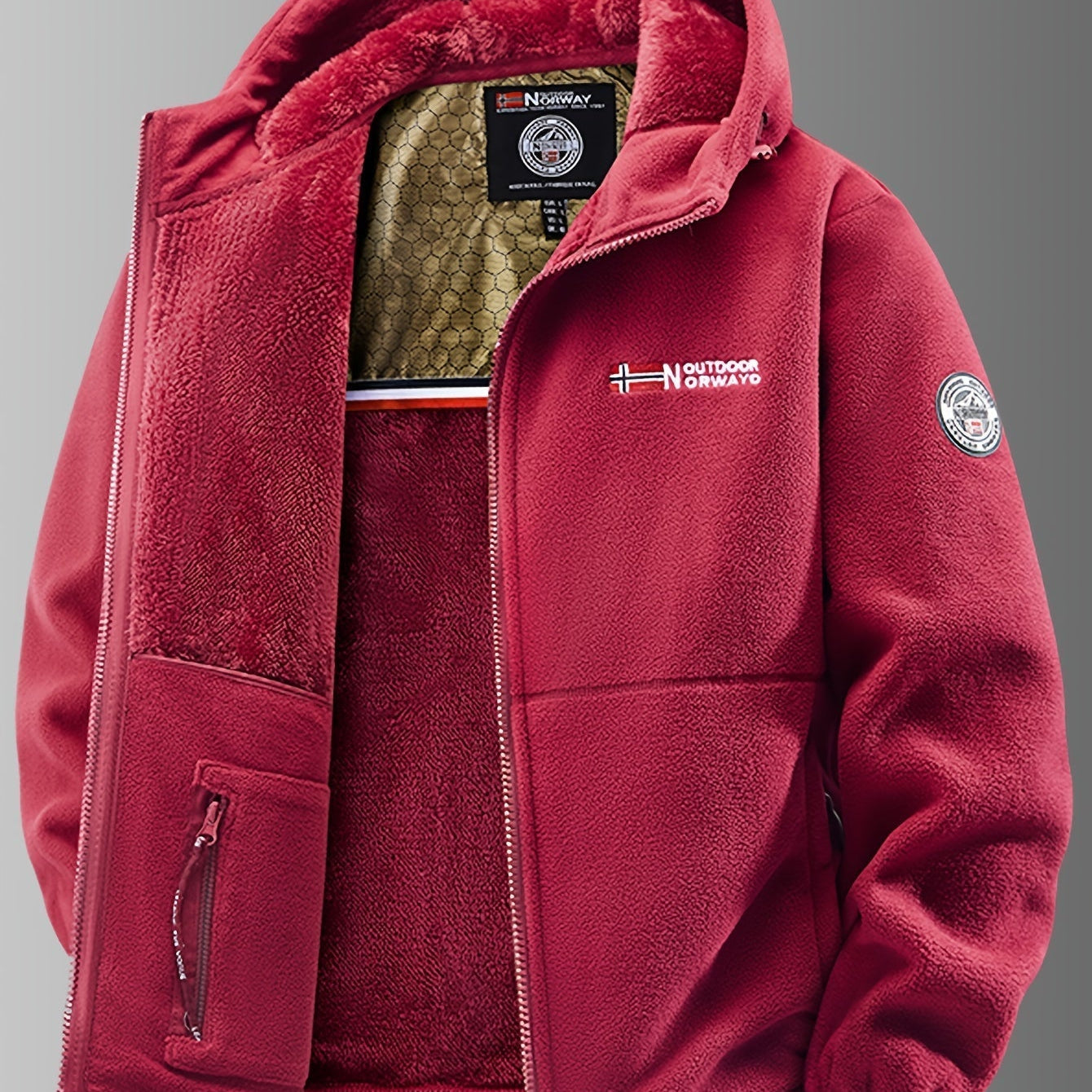 Men's Sherpa Lined Hooded Utility Jacket