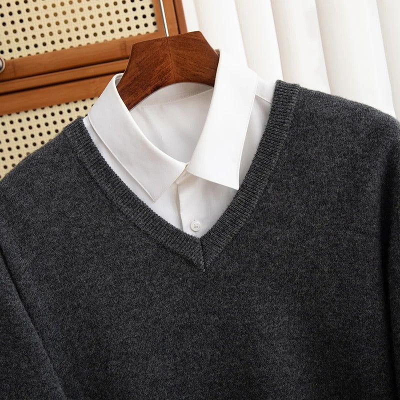 Men's V-Neck Knit Sweater