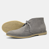 Men's Lace-Up Chukka Boots with Rubber Sole