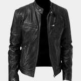 Men's Leather Zip-Up Jacket