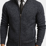 Men's Tailored Merino Wool Cotton Blend Cardigan
