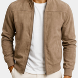 Men's Suede Bomber Jacket