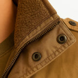 Men's Army Green Thermal Fleece Hooded Winter Jacket - Casual Outdoor Wear