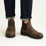 Men's Chelsea Boots PU Leather Ankle Length with Elastic Panels