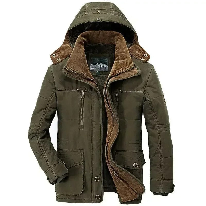 Men's Hooded Sherpa Lined Parka Jacket