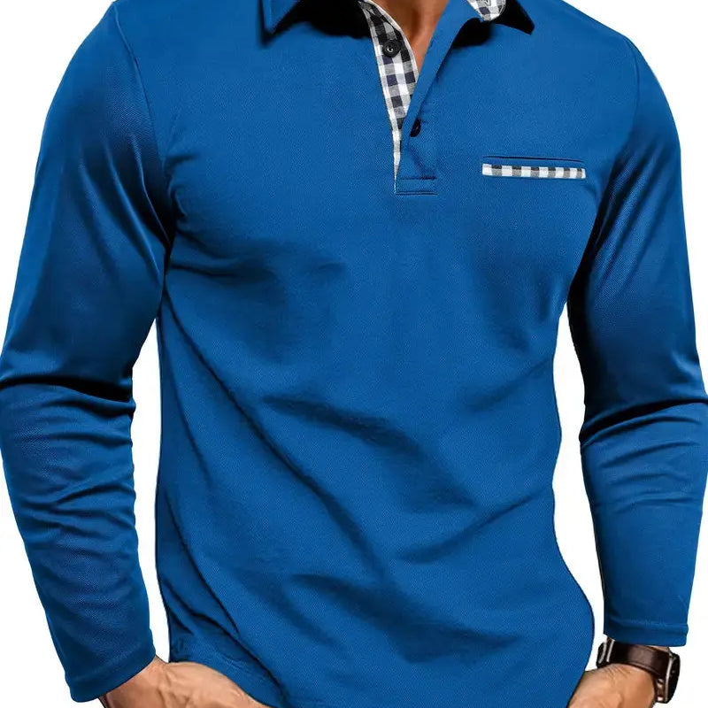 Men's Long Sleeve Polo Shirt for Summer