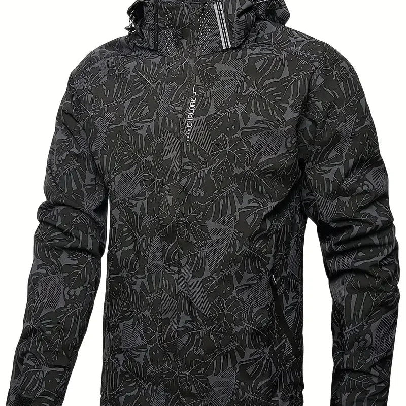 Men's Hooded Lightweight Windbreaker Jacket