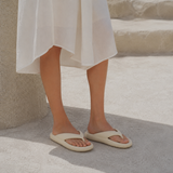 Women's Padded Wide-Strap Cushioned Platform Mules
