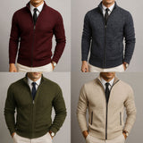 Men's Tailored Merino Wool Cotton Blend Cardigan