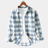 Men's Plaid Long Sleeve Button Shirt