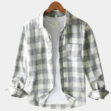 Men's Plaid Long Sleeve Button Shirt