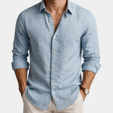Men's Linen Button-Up Shirt
