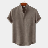 Men's Textured V-Neck Pullover Shirt