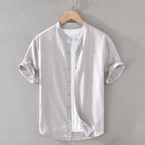 Men's Layered Short Sleeve Button-Up Shirt