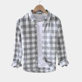 Men's Plaid Button-Up Shirt