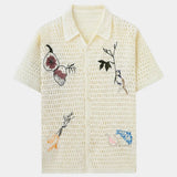 Men's Crochet Knit Resort Shirt