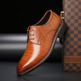 Men's Classic Derby Shoes in PU Leather
