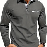 Men's Long Sleeve Polo Shirt for Summer