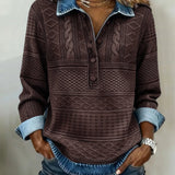 Women's Grey Autumn Cable Knit Jumper