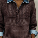 Women's Grey Autumn Cable Knit Jumper