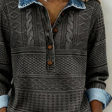 Women's Grey Autumn Cable Knit Jumper