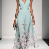 Women's Lightweight Green Summer Long Dress