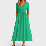 Women's Elegant Grey Midi Dress