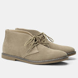 Men's Lace-Up Chukka Boots with Rubber Sole