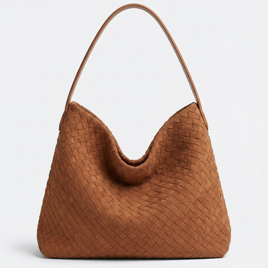 Women's Structured Faux Suede Tote Bag