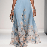 Women's Lightweight Green Summer Long Dress