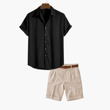 Men's Short Sleeve Shirt and Shorts Set