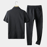 Men's Textured Shirt and Pants Set